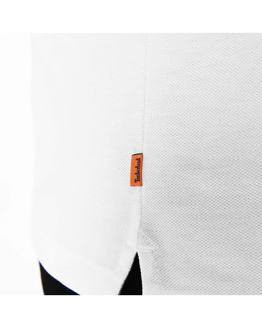 Timberland White Miller Short Sleeve Polo Shirt for men