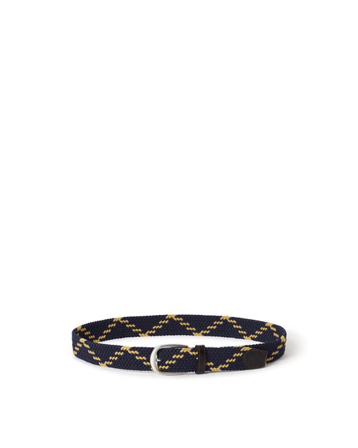 Osprey Black Sam Flexible Woven Leather Belt for men