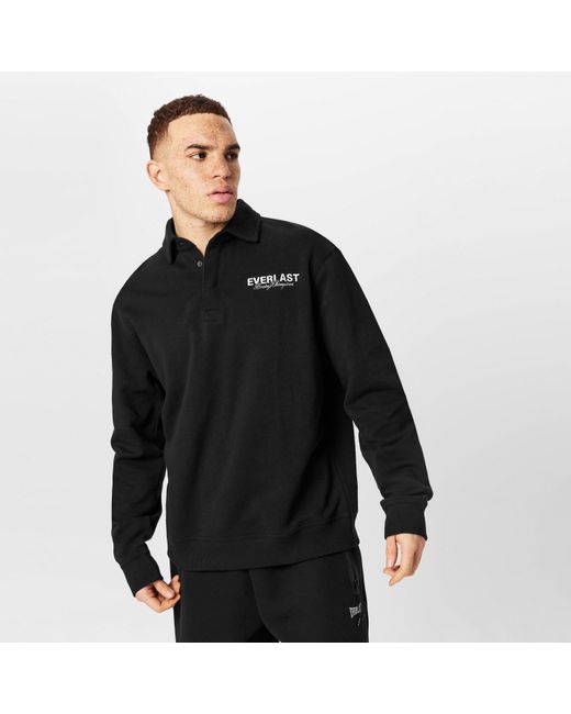 Everlast Black Rugby Polo for men