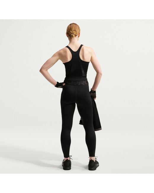 Nike Black Pro Sculpt Medium-Support Padded Sports Bra Tank Top
