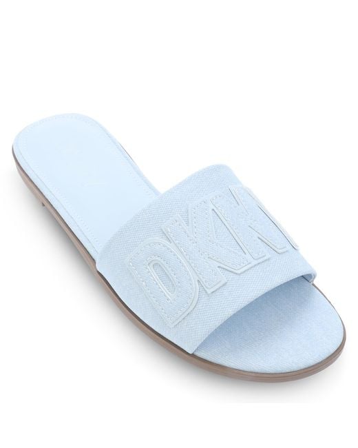 DKNY Blue Willow Flat Sliders