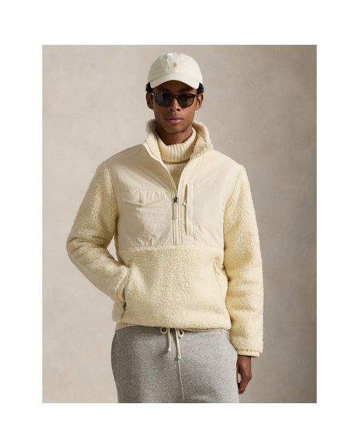 Polo Ralph Lauren White Hipile Full-Zip Fleece for men