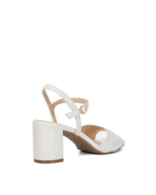 Dune White Mallorca Block Court Shoes