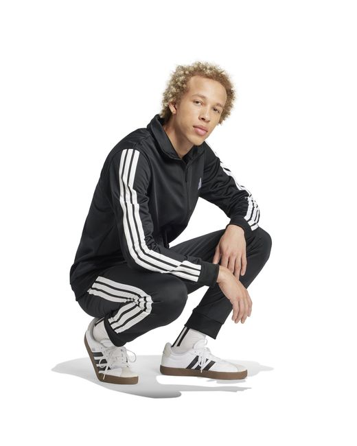 Adidas Black 3-stripes Fleece Tracksuit for men