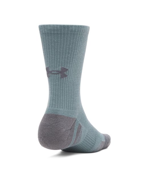Under Armour Blue Ua Performance Tech 3-Pack Crew Socks