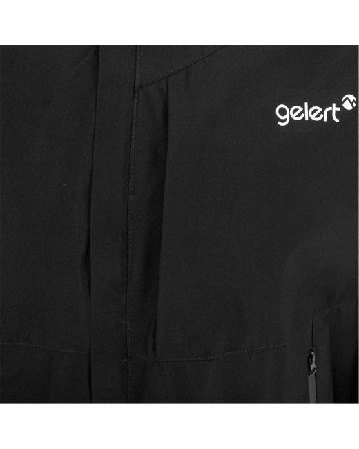 Gelert Black Hooded Water Resistant Windproof Waterproof Jacket for men