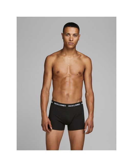 Jack & Jones Black Anthony 3-pack Boxer Trunk for men