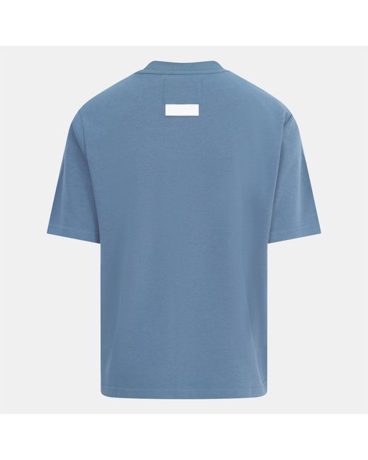 Blank Essentials Blue Blank Arched Print Puff T-Shirt Ladies