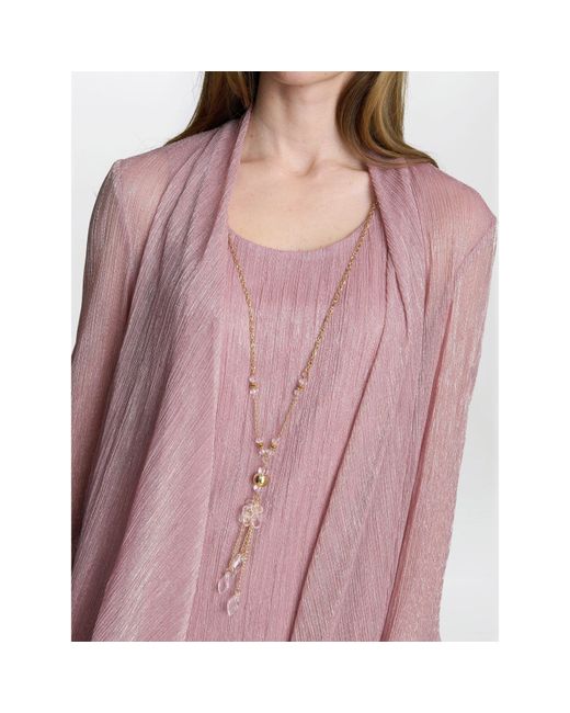 Gina Bacconi Pink Natasha 3 Piece Metallic Trouser Suit