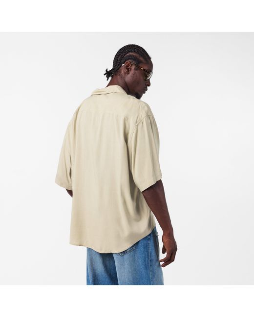 AMI Natural Short Sleeve Plain Shirt for men