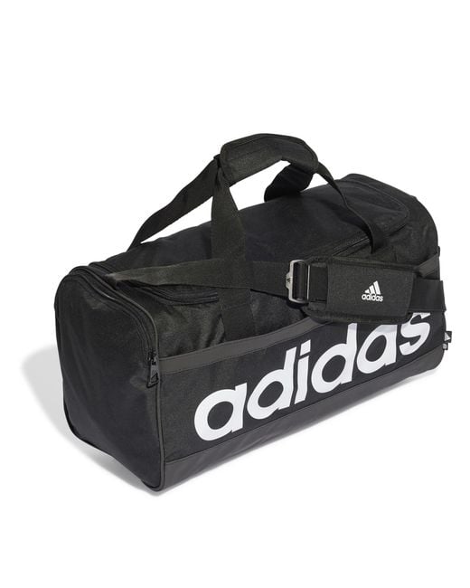 Adidas Black Essentials Linear Duffle Bag Medium