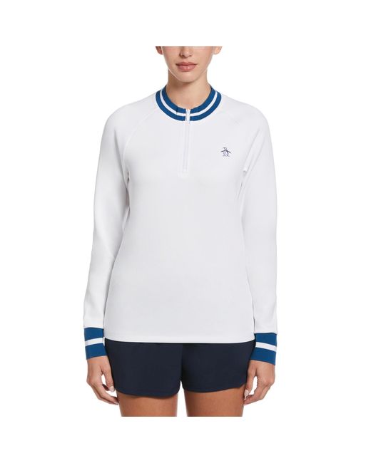 Original Penguin White Penguinquarterzip Top