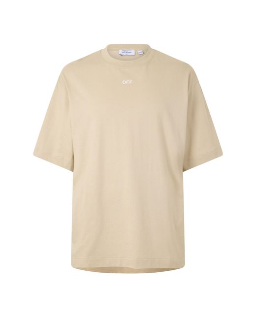 Off-White c/o Virgil Abloh Natural Arrow Skate Graphic T-Shirt for men