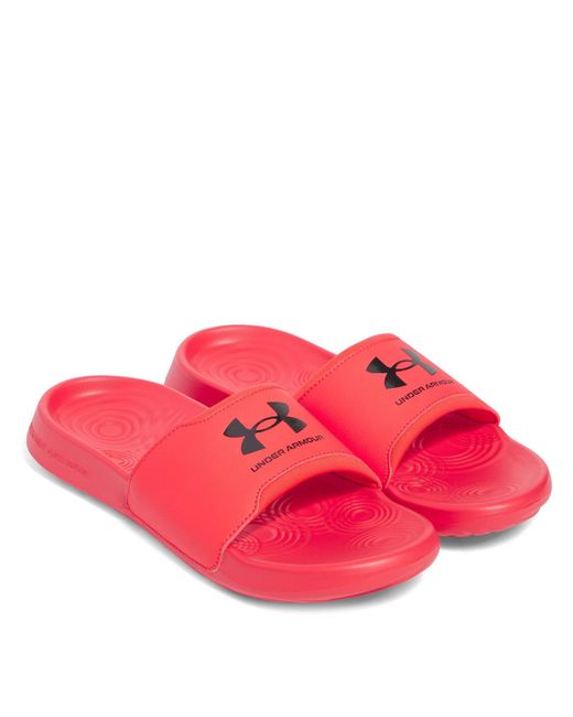 Under Armour Pink Ua Ignite Select Open Toe Slides for men