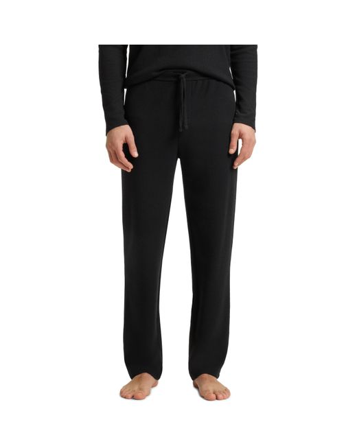 Boss Black Waffle Open Hem Fleece Joggers for men