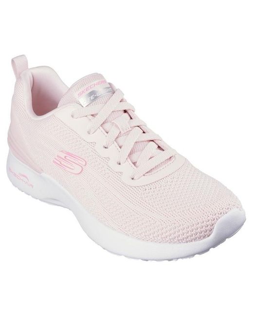 Skechers Pink Engineered Knit Lace-up W Memory F Runners