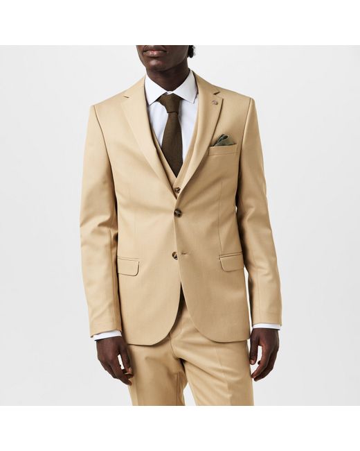 Twisted Tailor Natural Ellroy Slim Fit Jacket for men