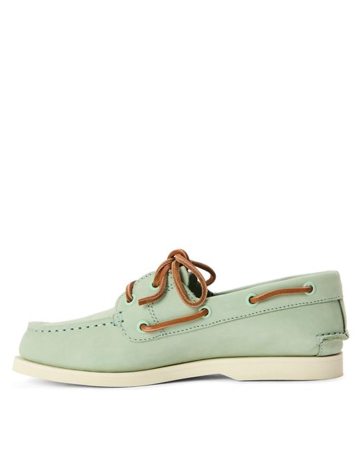 Timberland Green Classic Rust Nubuck Boat Shoes