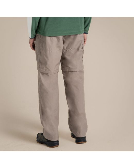 Craghoppers Gray Kiwi Convertible Water-Repellent Trousers for men