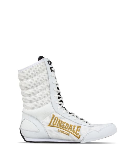 Lonsdale White Contender Boxing Boots