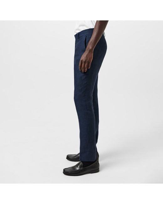 Without Prejudice Blue Frith Slim Fit Trousers for men