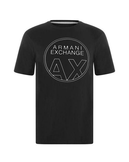 Armani Exchange Black Circle Logo T-shirt for men