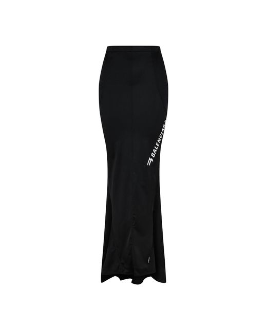 Balenciaga Black Sporty B Activewear Mermaid Skirt