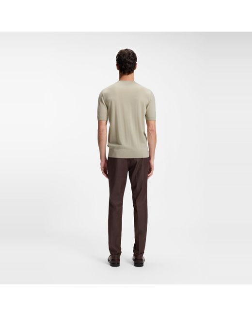 Boss Natural Knitted Short Sleeve Top (Umauro) for men