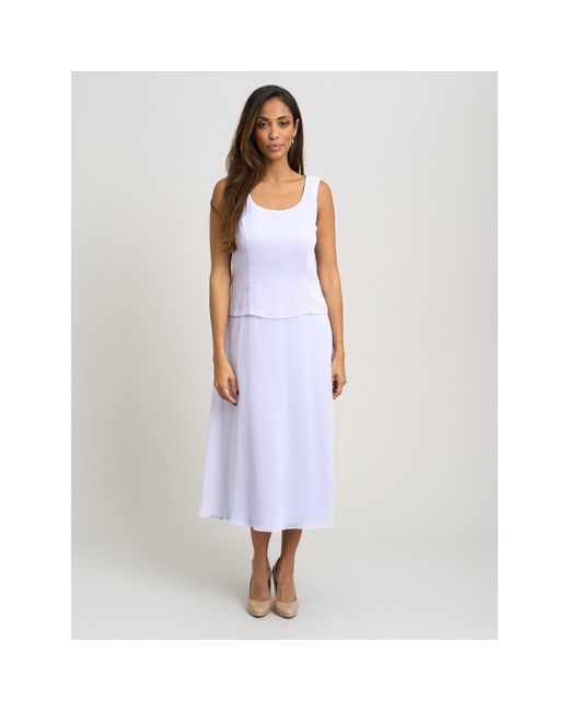 Gina Bacconi White Page Fancy Jacket & Chiffon Dress