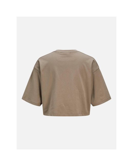JJXX Natural Andrea Loose Cropped T-Shirt Ladies