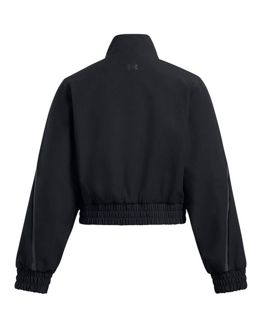 Under Armour Black Unstoppable Cropped Tracksuit Top