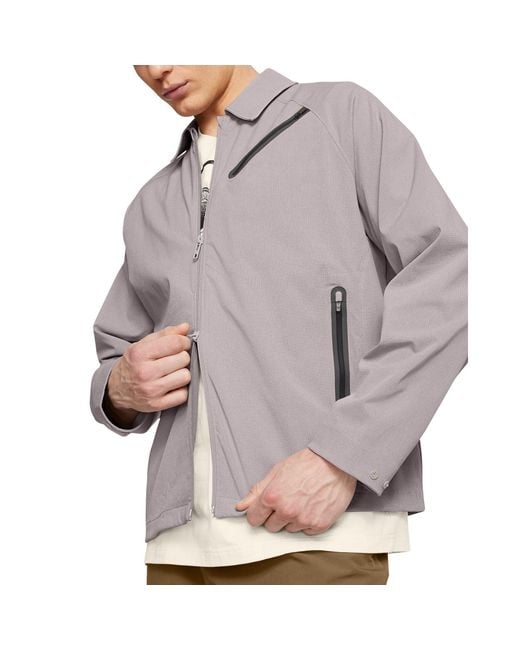 Under Armour Gray Vented Midweight Bomber Jacket for men
