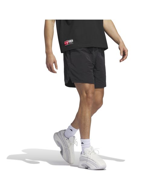 Adidas Gray Basketball Woven Shorts for men