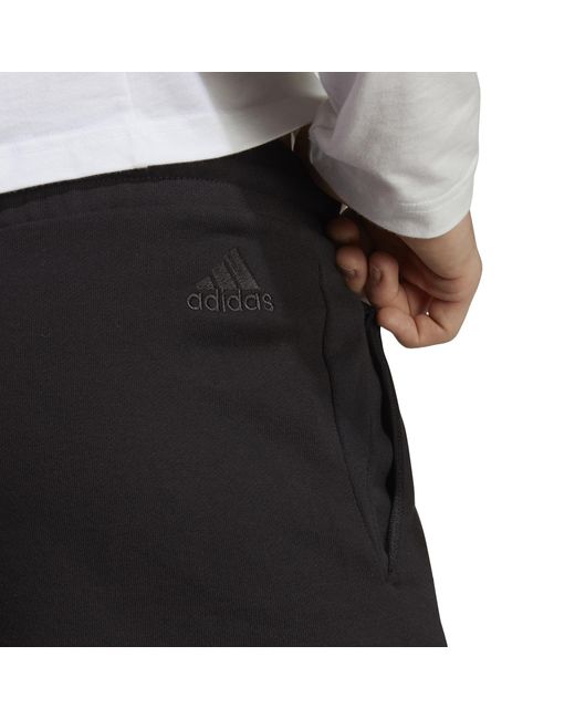 Adidas Black Big Logo French Terry Shorts for men