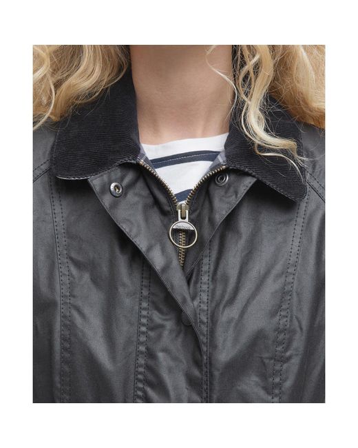 Barbour Gray Beadnell Wax Jacket