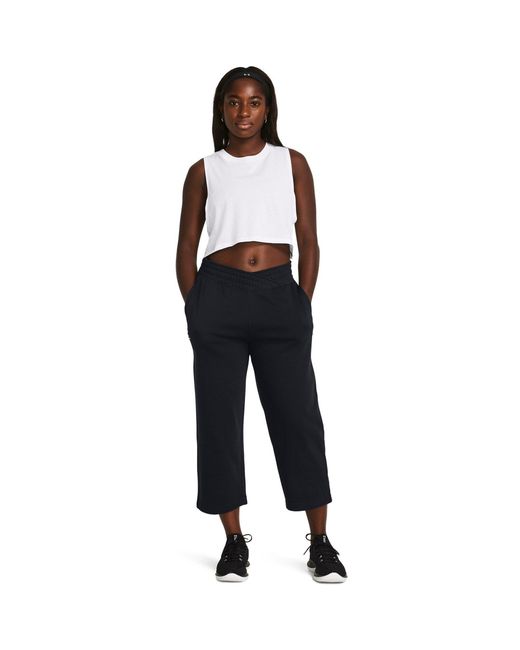 Under Armour Blue Ua Rival Terry Crop Wide Leg Tracksuit Bottom