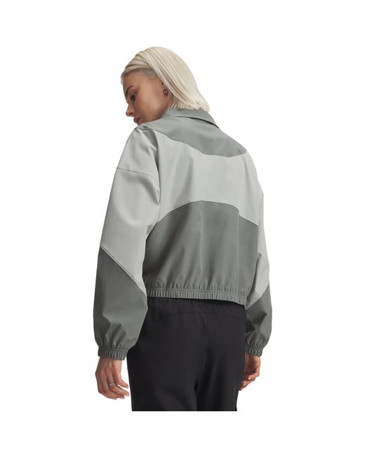 Under Armour Gray Rival Woven Long-Sleeve T-Shirt