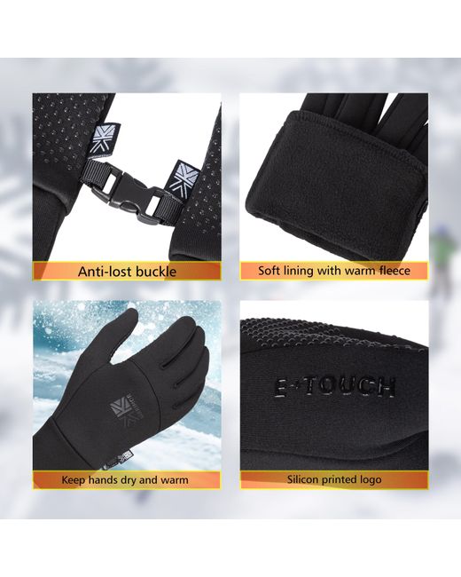 Karrimor Black Thermal Gloves for men