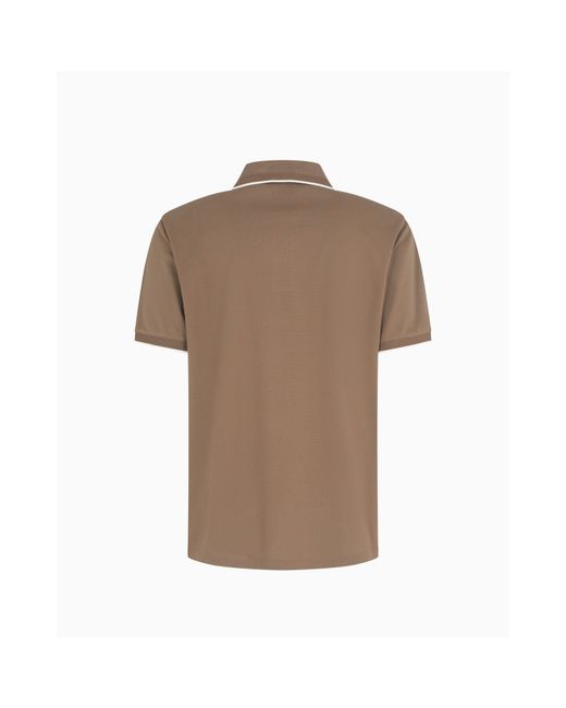 Emporio Armani Brown Short-Sleeve Polo Shirt for men