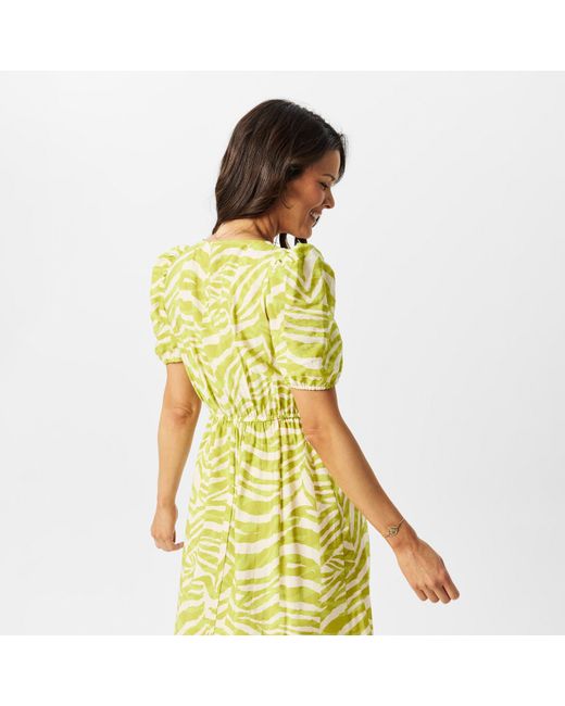 Biba Yellow Printed Tea Dress