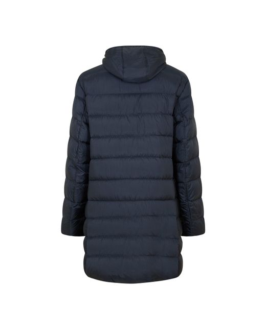 Boss Blue Hyde-Pad-Hood Padded Hooded Medium Puffer Jacket for men