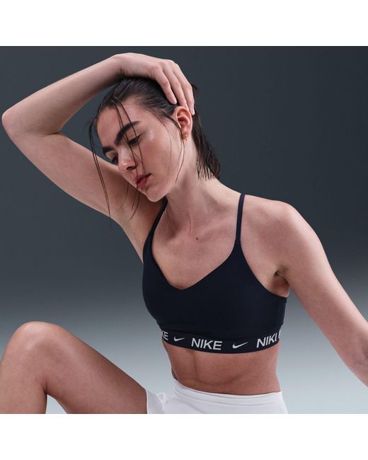 Nike Blue Indy Light Support Padded Sports Bra
