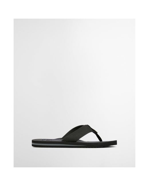 Barbour Black Toeman Beach Sandal for men