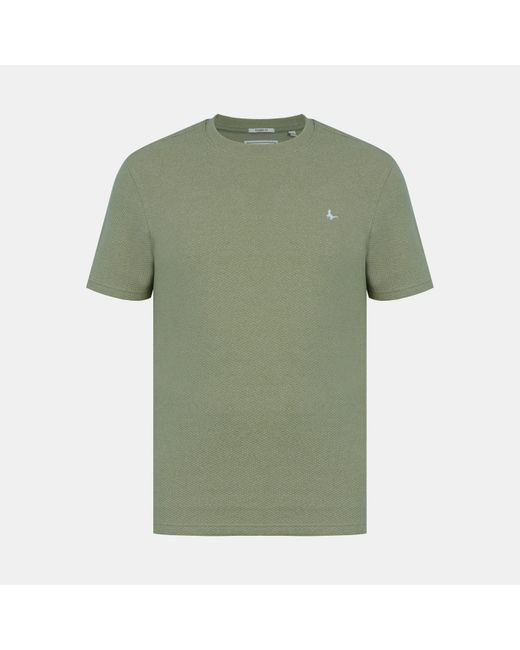 Jack Wills Green Jw Bubble Texture Cotton Short Sleeve Crew Neck Oversized T-Shirt for men