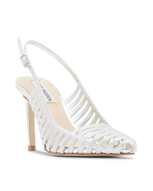 Steve Madden White Carleigh Heeled Mules