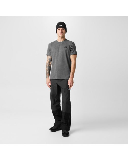 The North Face Gray Regular Fit Simple Dome T-Shirt for men