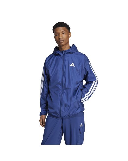 Adidas Blue Windbreaker for men