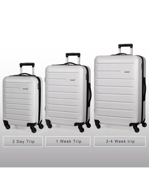 Pierre Cardin Gray Voyager Hard Shell Travel Suitcase Cabin Luggage