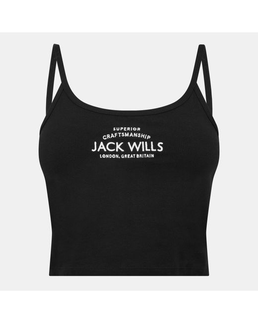 Jack Wills Black Double Strap Vest