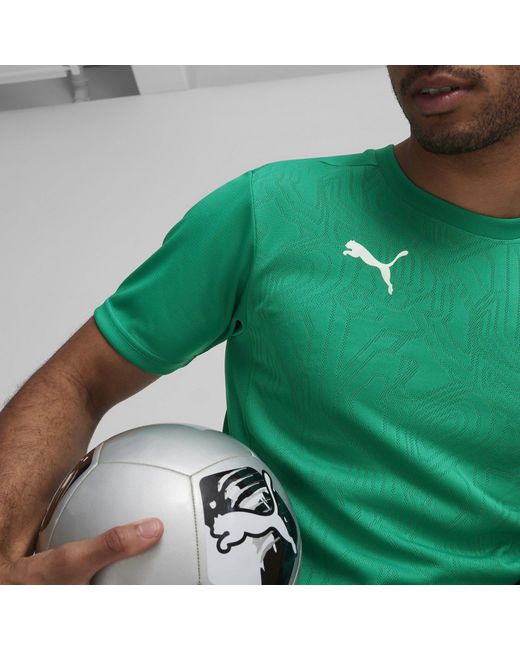 PUMA Green Teamfinal Training Short-Sleeve Performance T-Shirt for men